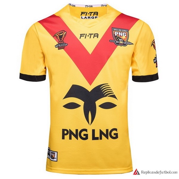 Camiseta Papúa Nueva Guinea RLWC Primera equipación 2017-2018 Amarillo Rugby